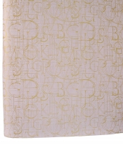 Изображение товара Папір для квітів Multicolor Futura пудра із золотими літерами